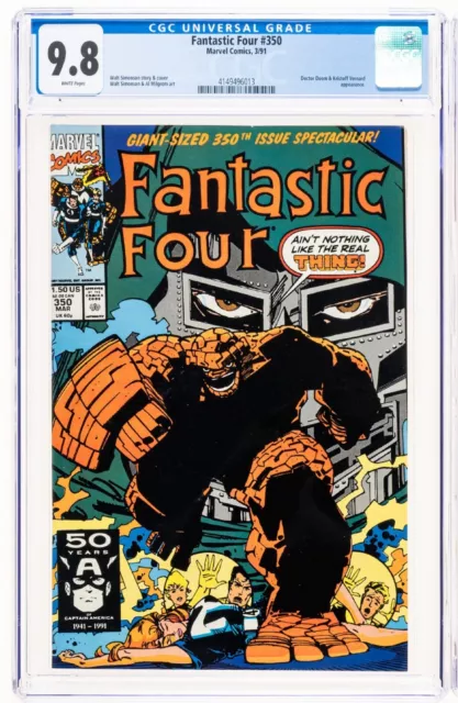 🔥Fantastic Four #350 CGC 9.8 WHITE PAGES COOL DOCTOR DOOM COVER MARVEL COMICS