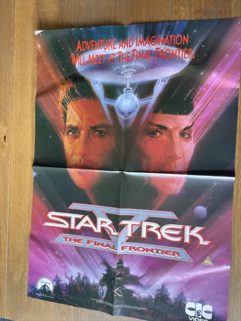 film poster advertising the film Star Trek V The Final Frontier