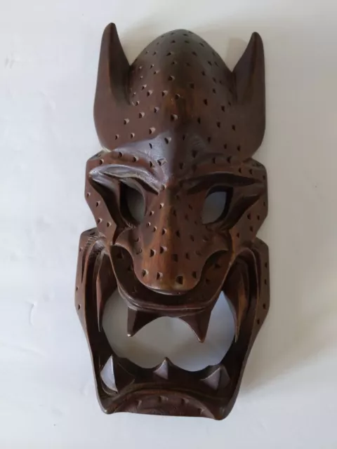 Demon Mask Devil Tribal Wooden Hand Carved Philippnes