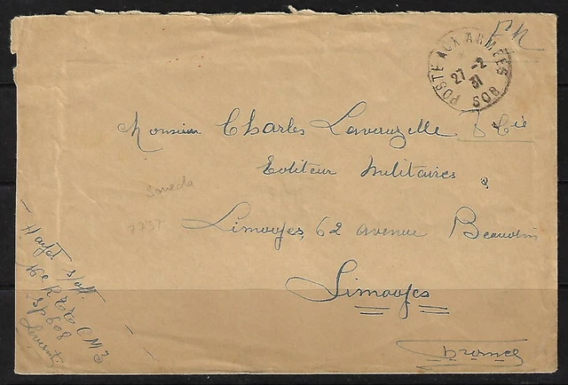 Lebanon France 1931 Tresore Et Postes Fm French Military Cover Base 508 In Levan
