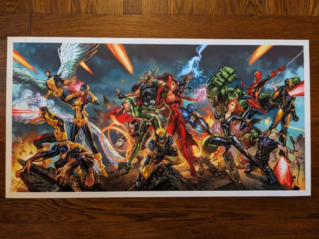 J Scott Campbell All-New X-Men Uncanny Avengers Campbell Variant Print Signed
