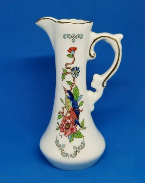 Ornate Vintage AYNSLEY PEMBROKE BONE CHINA ENGLAND Vase Bird Minature Pitcher