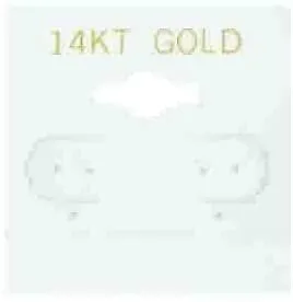 N'icePackaging - 100 Qty 14KT Gold Imprinted White 2" x 2" Hanging Earring...