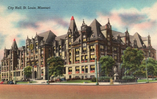 Postcard MO St Louis Missouri City Hall 1947 Linen Antique Vintage PC e9578