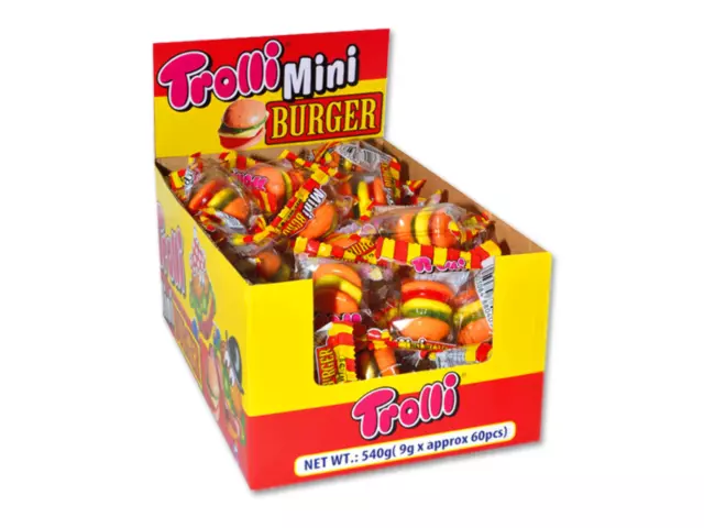 Trolli Mini Burger Box of 60 Gummi Burger Lollie