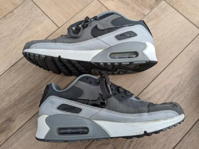 Nike air max 90 ltr (gs) black/white clearance anthracite