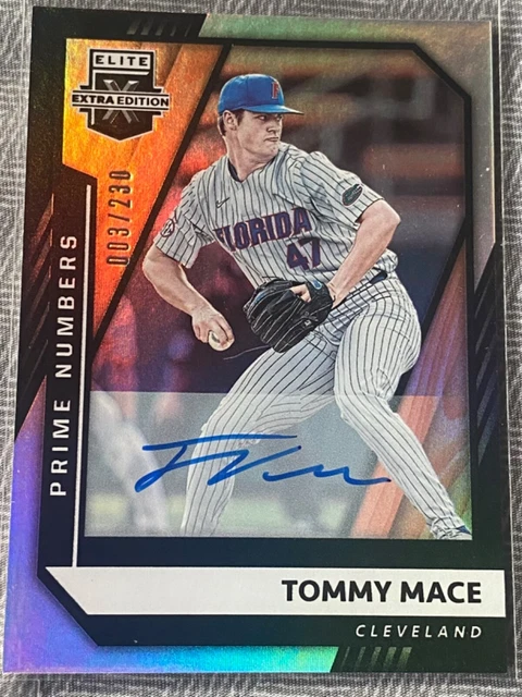 2021 Panini Elite Extra Edition Prime Numbers /230 Tommy Mace Auto