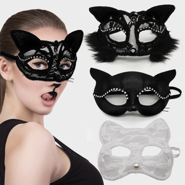 Maschera occhi sexy pizzo Halloween cosplay maschera volpe donna ragazza mezza faccia festa