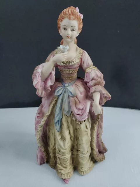 VTG Andrea by Sadek Collectible Porcelain Figurine Victorian Dress #7299.  B56