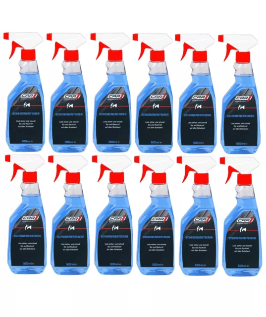 CAR1 Scheibenenteiser 12x500 ml Scheiben Enteiser Sprühenteiser Enteiserspray