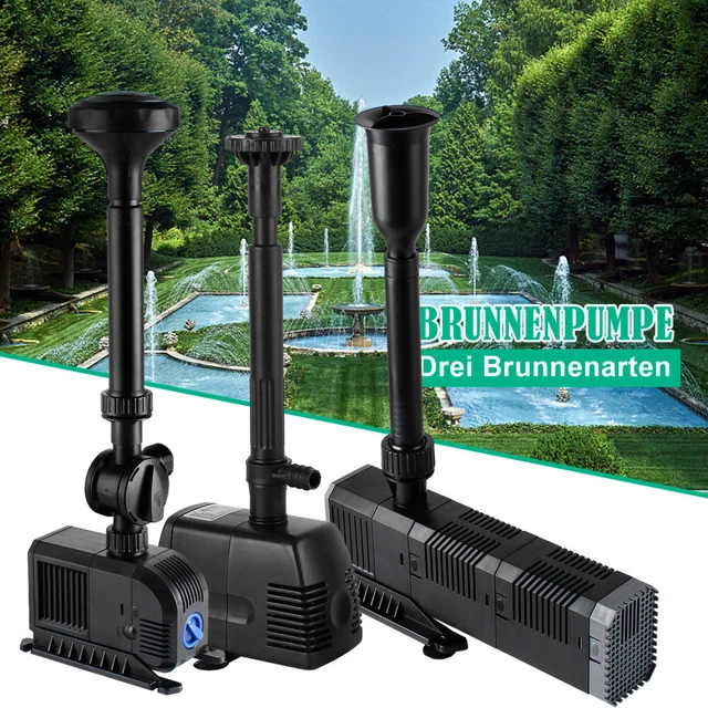 Solar-Teichpumpe 1,5W - Ohne Strom, Mit 6 Düsen & Solarpanel Für Garten-Teiche