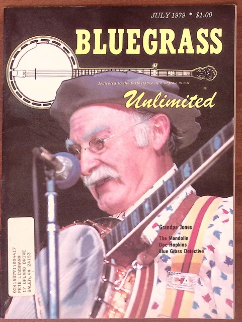 1979 BLUEGRASS UNLIMITED Grandpa Jones July Doc Hopkins Mandolin W172 £ ...