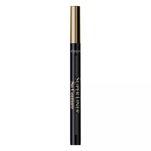 2 x L'Oreal Paris Superliner So Couture 01 Black Eyeliner New