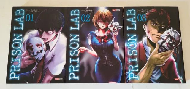 Lot de 3 Mangas - Tome 1, 2, 3 Prison Lab - Panini Manga - VF