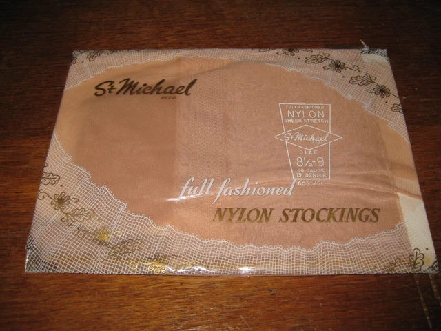 Bas Nylon Minuit - Beige Clair - Taille 2-9 - 15 Deniers - French Vintage - Neuf Avec étiquette