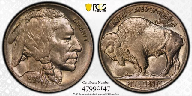 1924 D Buffalo Nickel PCGS MS-64