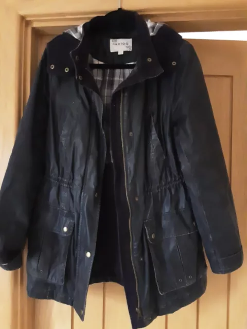 Marks and spencer indigo shop waxed jacket