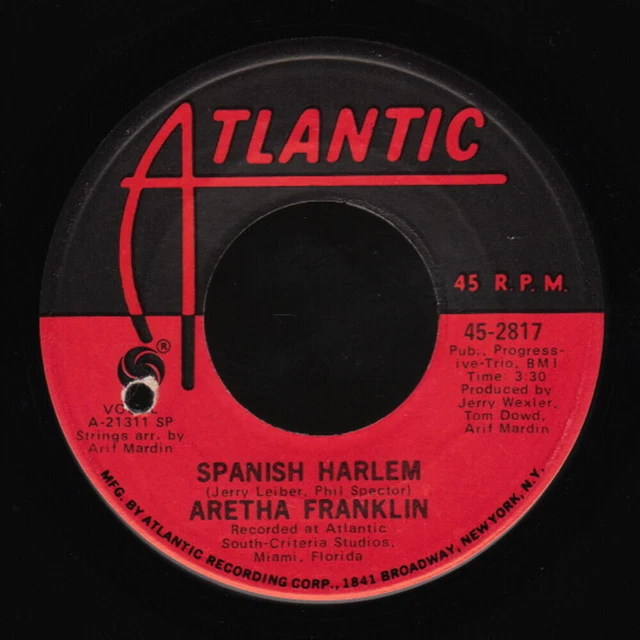 ARETHA FRANKLIN Spanish Harlem / Lean On Me (7", Single, SP) EUR 5,52