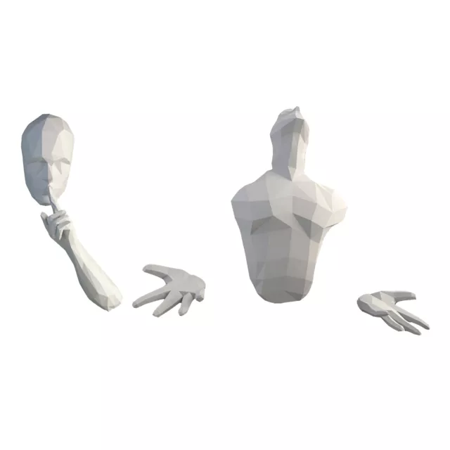 3D Papier Person Modell Hause Wohnzimmer Wand Dekor DIY Erwachsene Kunstwerk