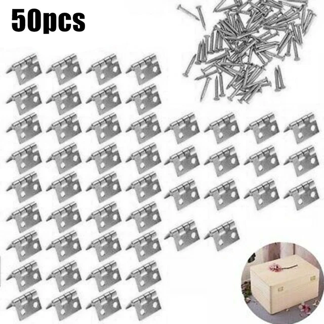 50PCS Mini Laiton Plaqué Charnière Petit Décorative Boîte à Bijoux 8 10mm