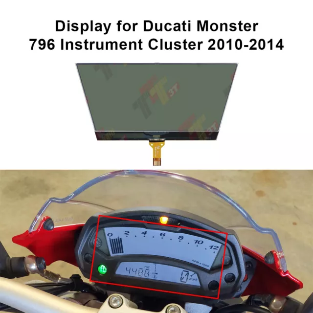 Display for Ducati Monster 696, 795, 796 and 1100 Speedometer Gauge