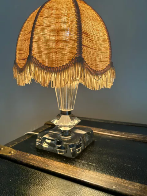 Ancienne lampe Art Déco verre/cristal