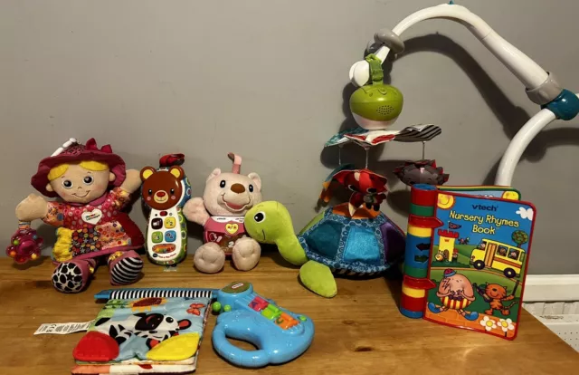 8x Baby Toy Bundle: Baby Einstein, Lamaze, VTech, Tiny Love. Ages 0 & 3 Months+