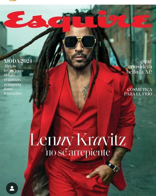 NEW LENNY KRAVITZ Esquire Mexican Magazine February 2024 Mexico Spanish