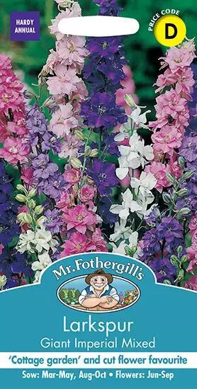 Larkspur giant imperial mixed 300 seeds    larkspur seeds    flower seeds