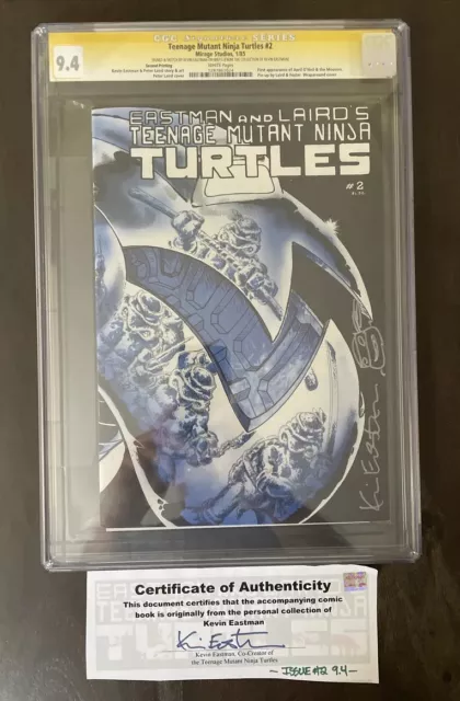 Teenage Mutant Ninja Turtles #2 (Mirage, 1985) 2nd Print CGC 9.4 SS Eastman COA