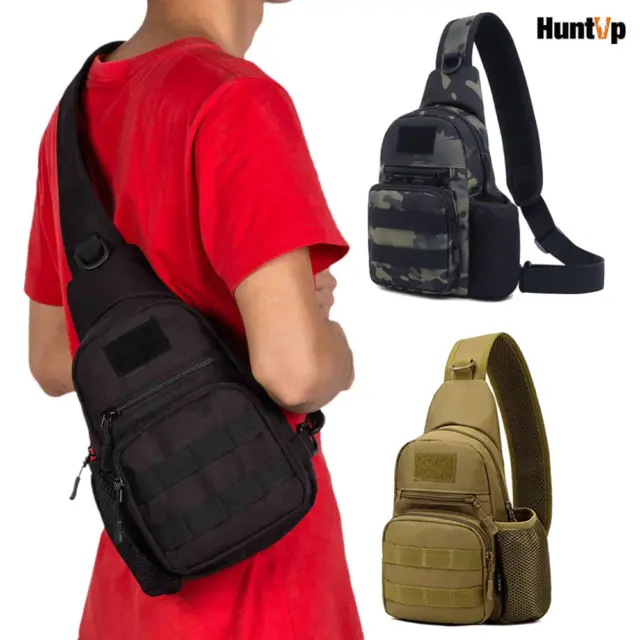 HUNTVP Tactical Military Mens Chest Bag Crossbody Shoulder Sling Pack Backpack
