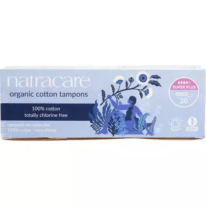 Natracare Super Plus Tampons (Non-Applicator) 20 pack