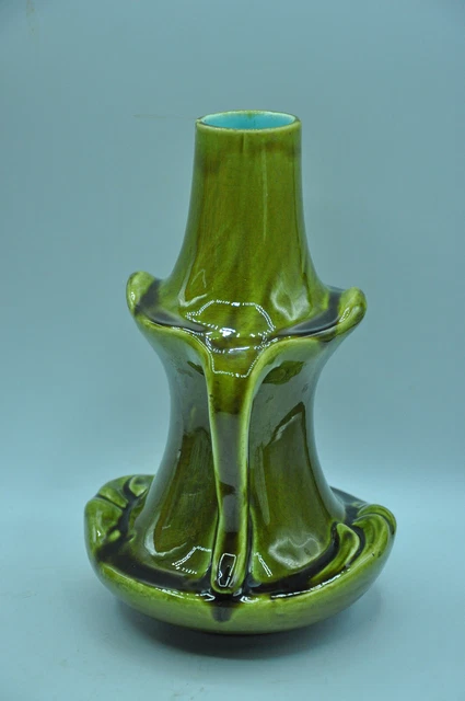 Ancien vase signé SARREGUEMINES collection céramique art nouveau 2