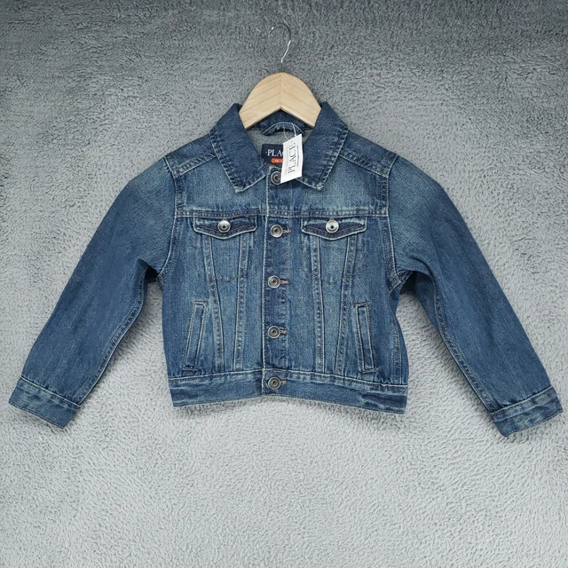 The Childrens Place Girls Jean Jack Denim Pockets Button Blue School XS 4 NWT
