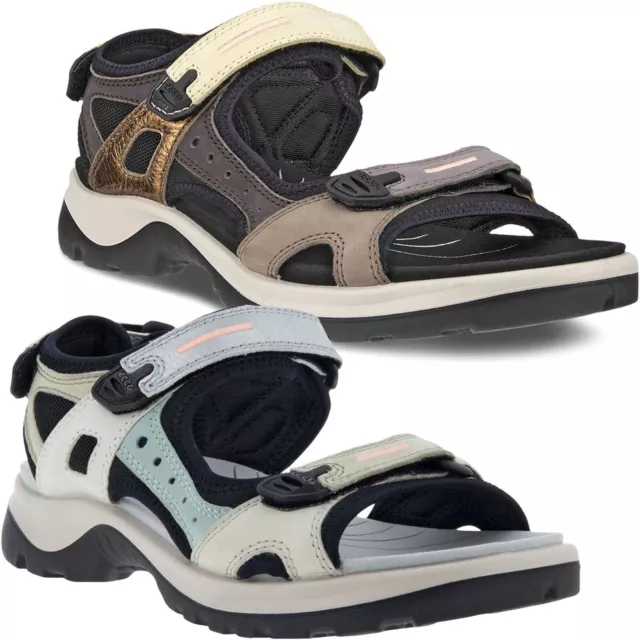 ECCO Womens Offroad Yucatan Leather Adjustable Outdoor Walking Sandals