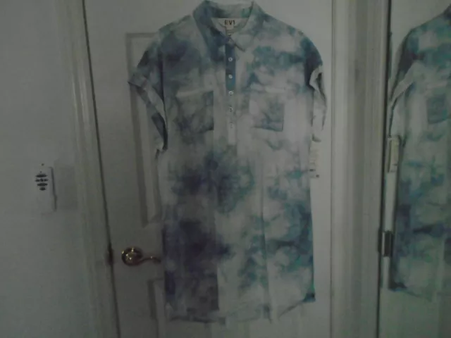 EV1 Tie Dye Shirt Dress Size XXL New With Tags
