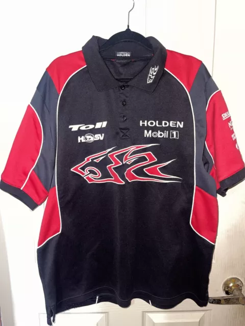 HOLDEN RACING TEAM HRT Polo Mens TOLL MOBIL 1 HSV Embroidered SIZE XL GUC