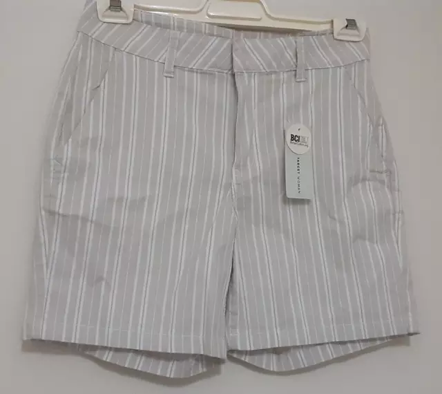 Size 10 Women's Beige Stripe Casual Chino Target Woman Shorts
