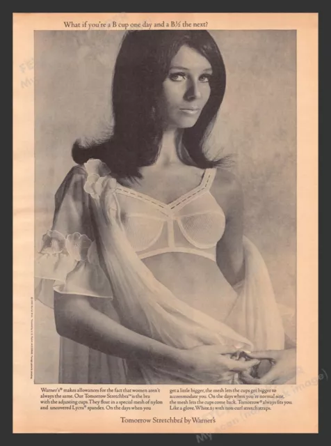 Vintage 1965 Warner Lace Bra Lingerie Newspaper Print Ad