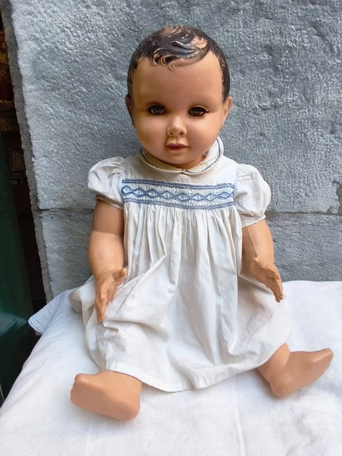 Ancien Baigneur Petitcollin Celluloïd - L'Invincible, Hauteur 40 Cm
