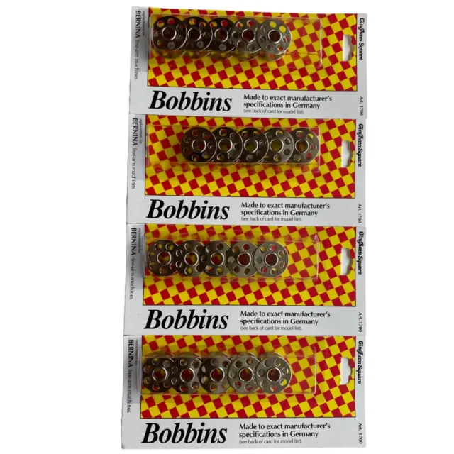 Bobinas de metal Cameo Bernina, 5/paquete, plata X 4 paquetes 20 totales