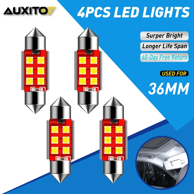 4X 36mm 3030 6 SMD C5W LED Light Canbus Festoon Dome Car License Plate Lamps