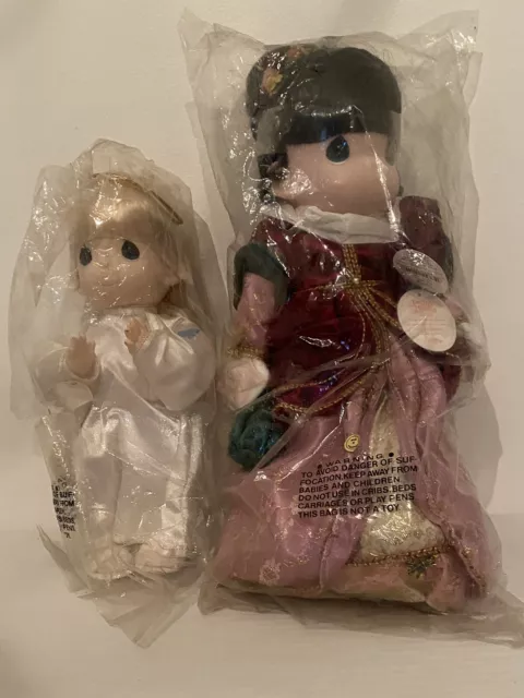 Precious Moments Company Doll Collection 1996 Guardian Angel 2000 Vicky Lot Of 2