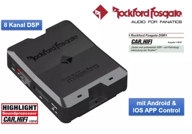 Rockford Fosgate DSR-1 8 CH-DSP (High/Low IN) mit APP-Steuerung (Android/iOS)