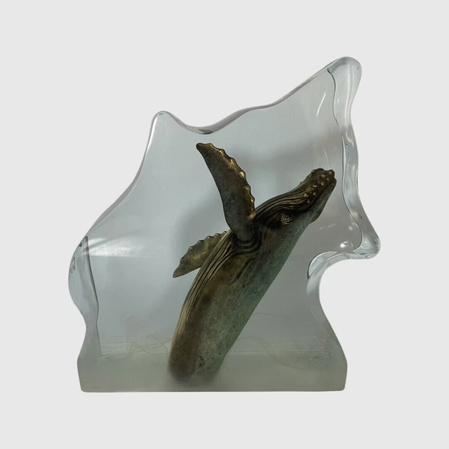 Wyland Limited Edition Whale Sculpture in Lucite Wyland Limited Edition Whale Sculpture in Lucite