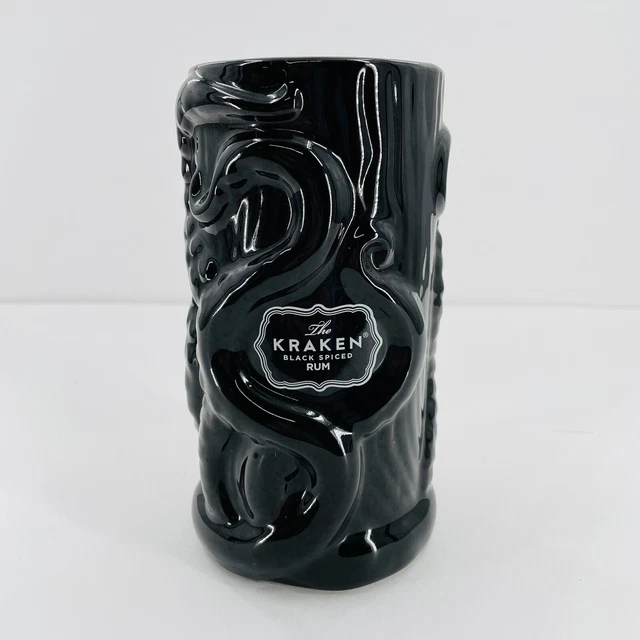 RELEASE THE KRAKEN Black Spiced Rum Tiki Mug Glass Ceramic Cup Cocktail