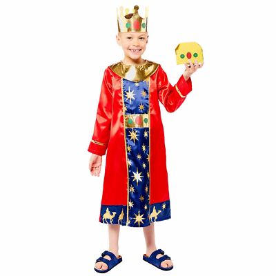 Bambini Uomo Saggio RE Natale Natività Recita Scolastica Costume 