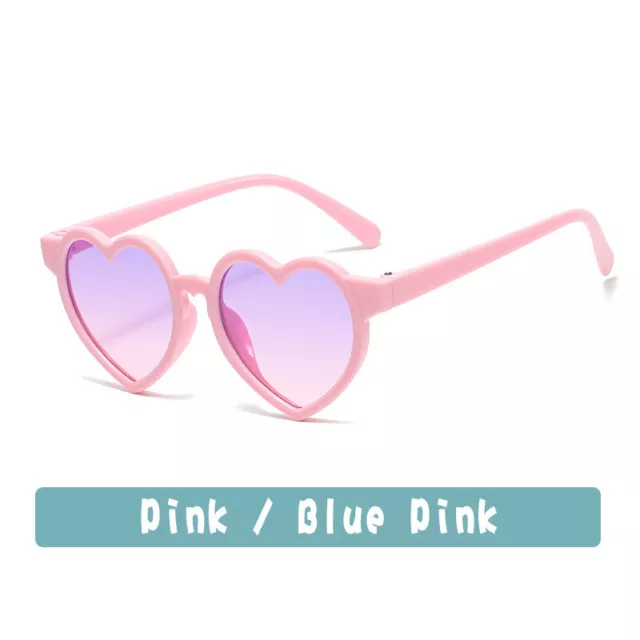 Kids Girls Sunglasses Anti-UV Eyewear Love Heart Children Party Glasses