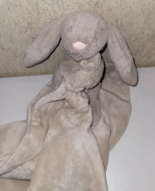 Jellycat Bashful Bunny Tan Rabbit Plush Lovey Security Blanket Blankie Soother