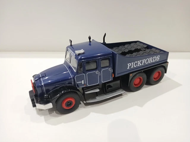 Scammell Highwayman Pickfords – Miniature 1/50 – Métal Blanc – Modèle Fragile